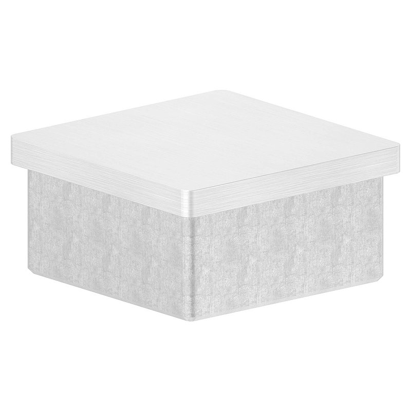 Capuchon à enfoncer, pour tube 50x50x2,0mm, V2A