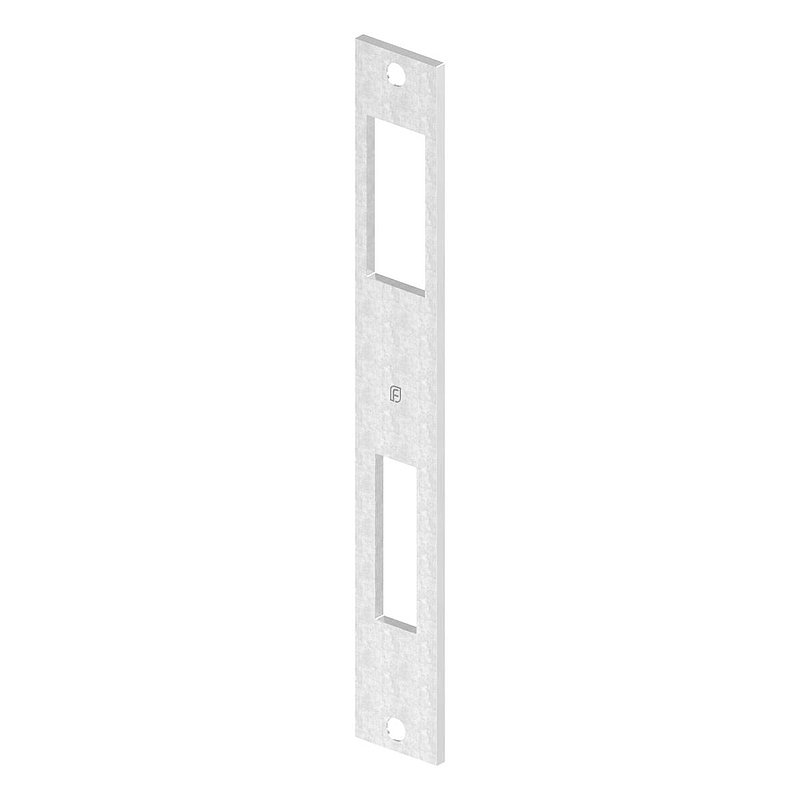 Platine de gâche acier inox, adapté à serrure de portes coulissantes de 30mm, V2A