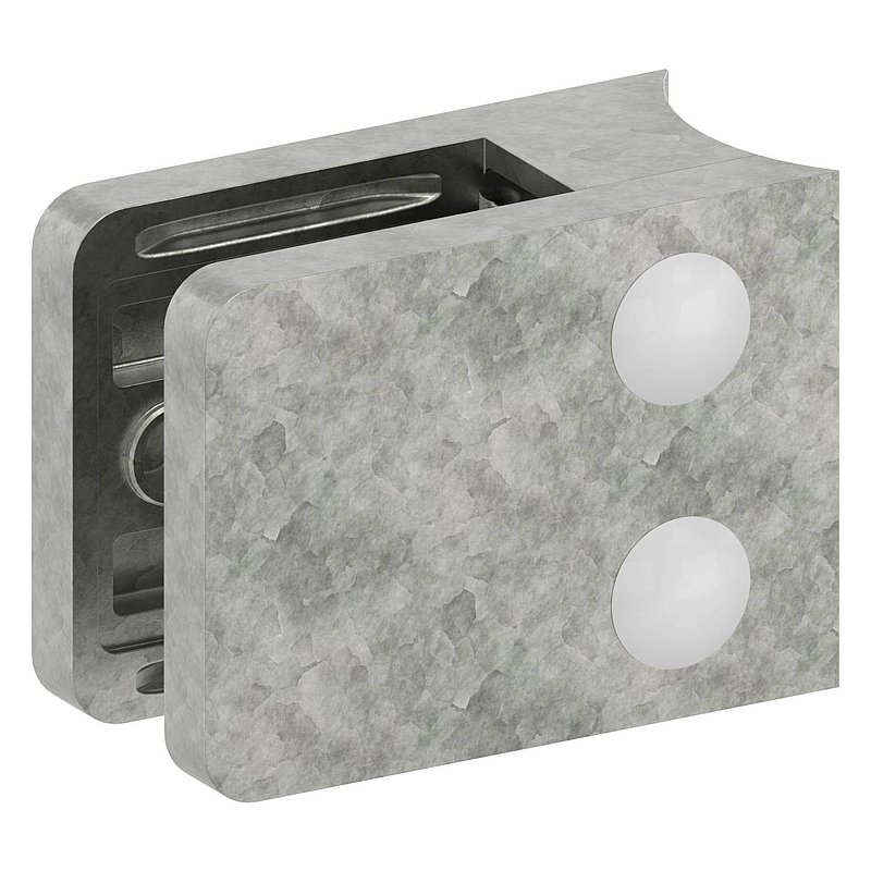 Glasklemme Mod. 36, Anschluss: 42,4mm, in Zink roh