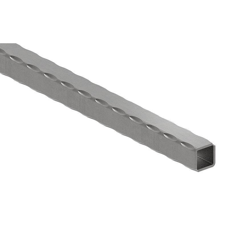 Quadratrohr 20x20x2,0mm, L: 3000mm, gehämmert