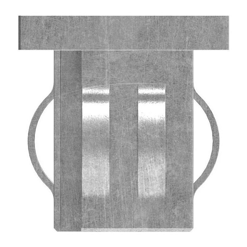 Stahleinschlagkappe, für Quadratrohr 30x30mm