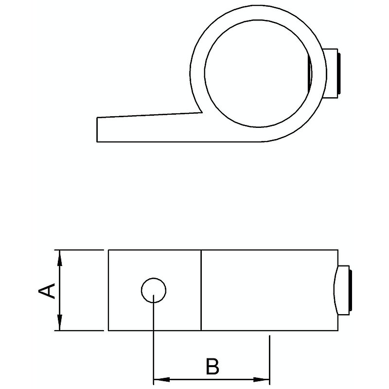 Collier à embase simple, pour tube Ø 48,3mm