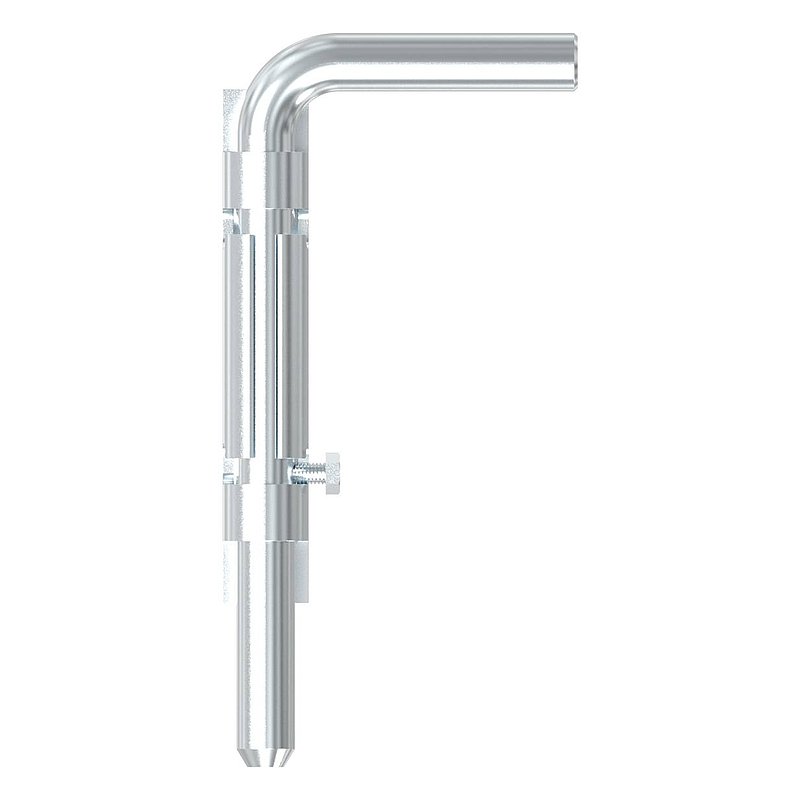 Verrou de porte à visser, L: 200mm, acier zingué