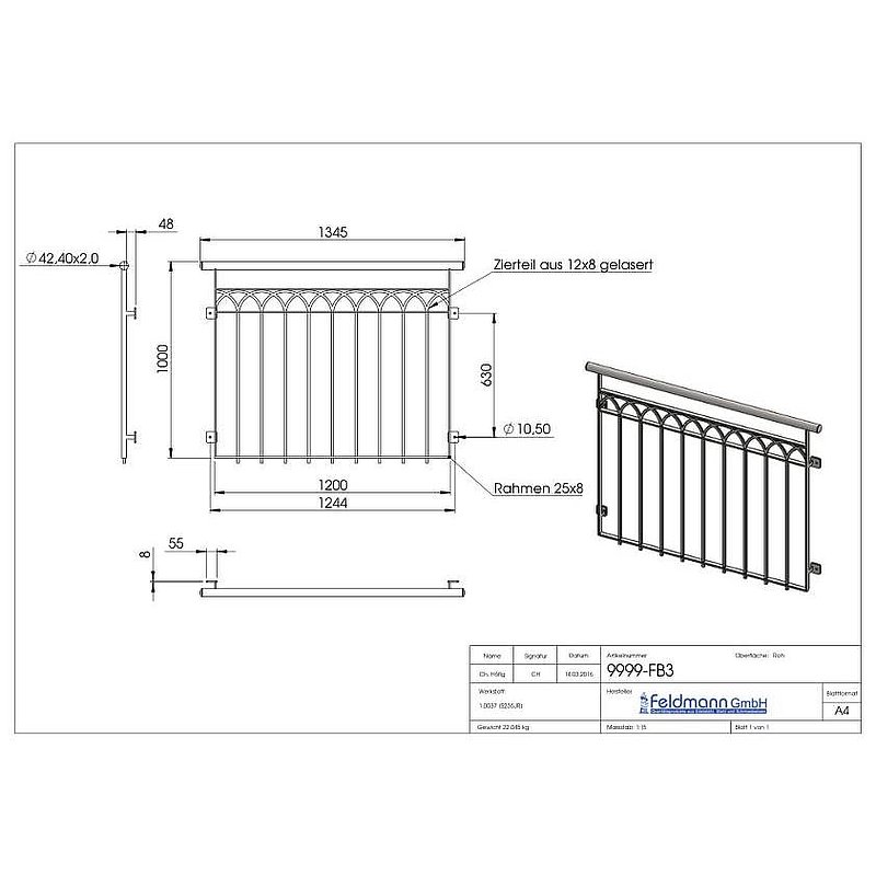 Parapet grille