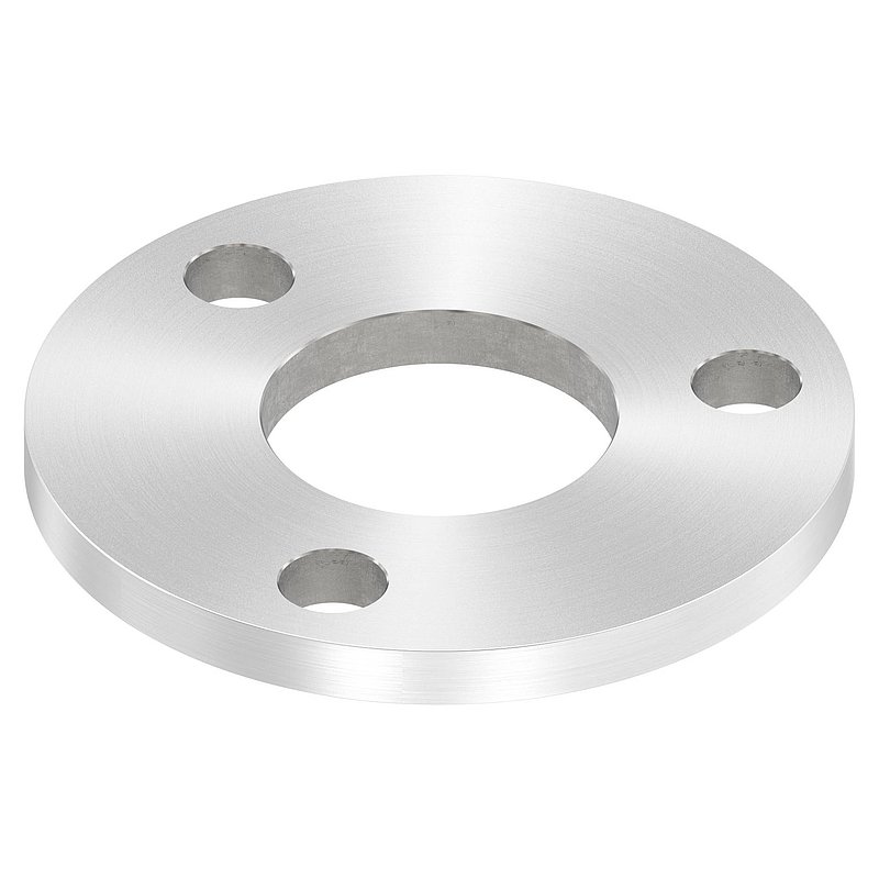 Anchor plate Ø 100x8mm, with round grinding, AISI304