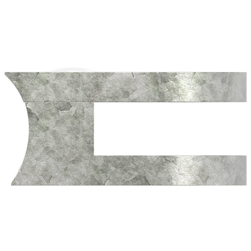 Glasklemme Mod. 30, Anschluss: 42,4mm, Zink roh