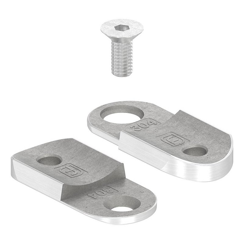 Handlaufanschlussplatte verstellbar, 42,4mm, V2A