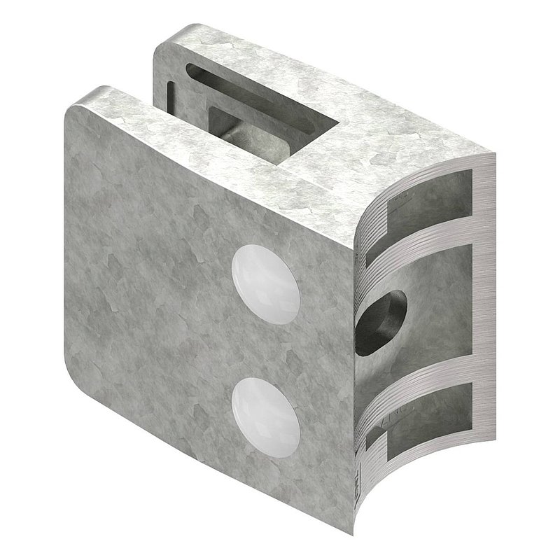 Glass terminal Mod. 34, connection: 48.3mm, raw zinc
