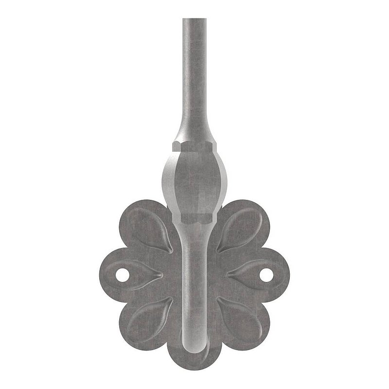 Support de mains courante avec embase ronde Ø93mm, plate