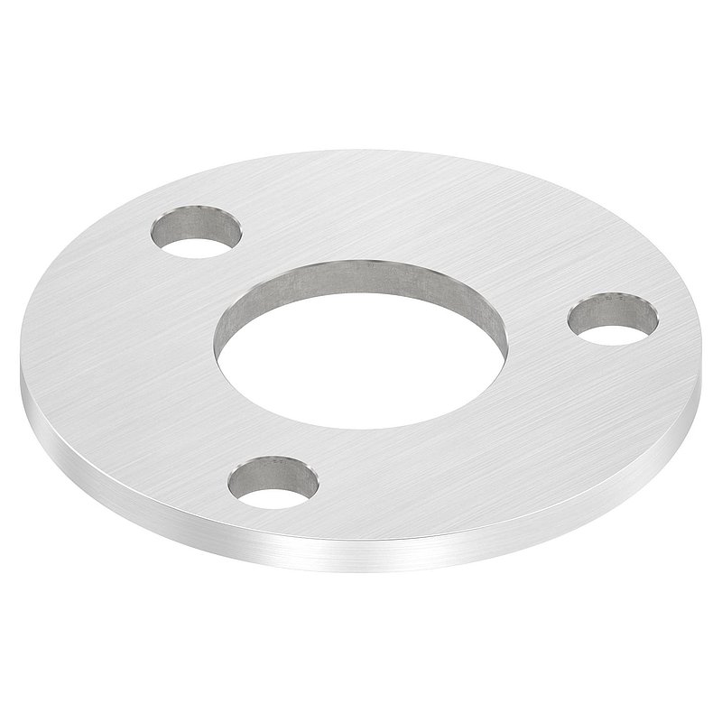 Ankerplatte Ø 100x6mm, mit Längsschliff, V2A