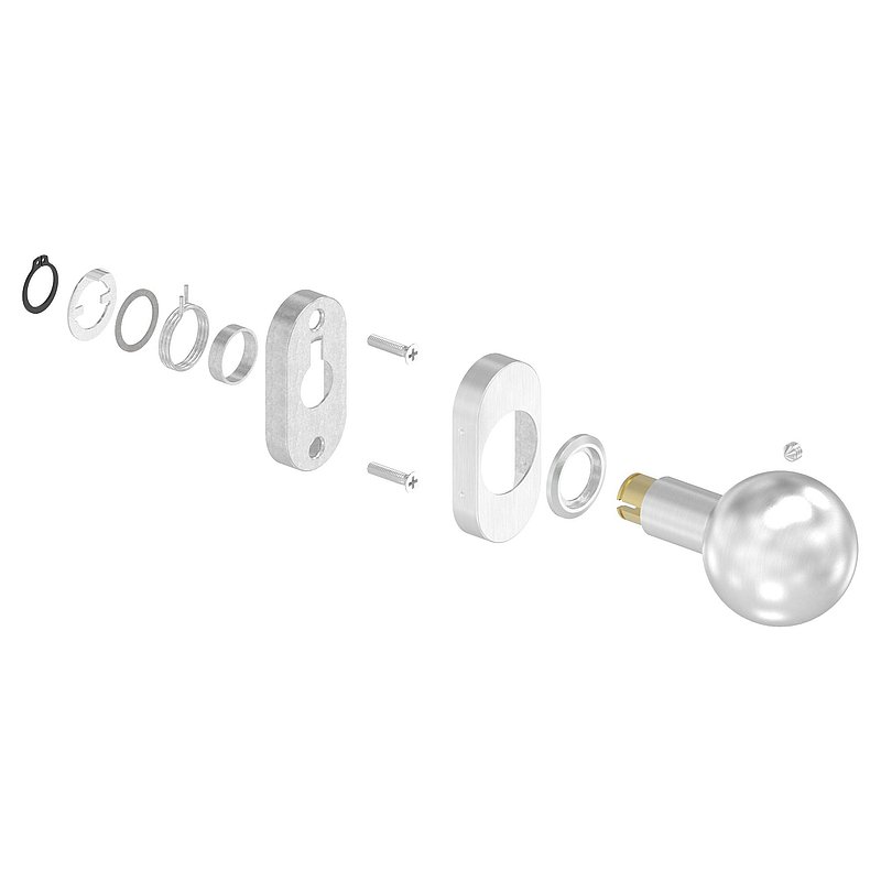 Handle knob, Ø 50mm, rotatable, AISI304