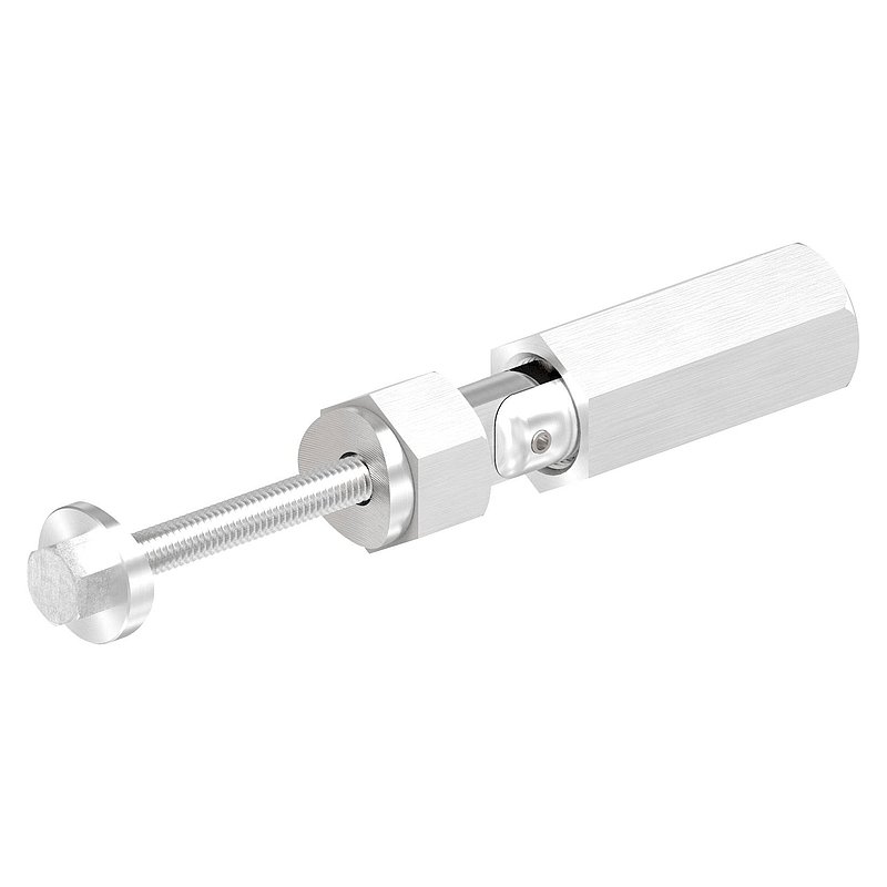 Threaded terminal for self-assembly, rope 8mm, AISI304