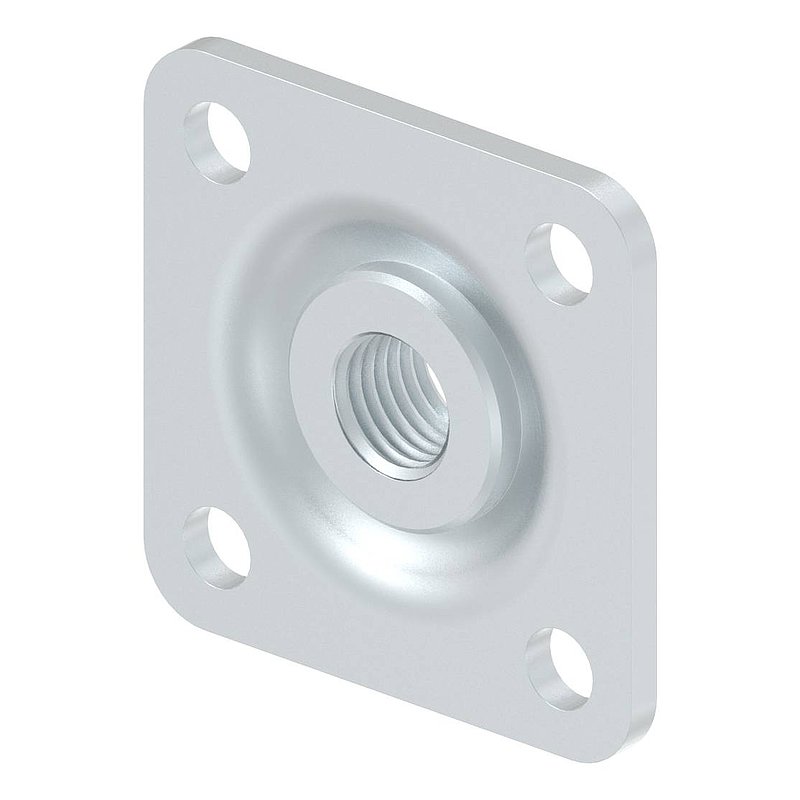 Adjustable wall plate for M20, galvanised