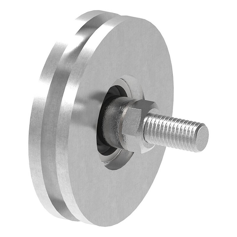 Galet pour porte coulissante avec rainure en U