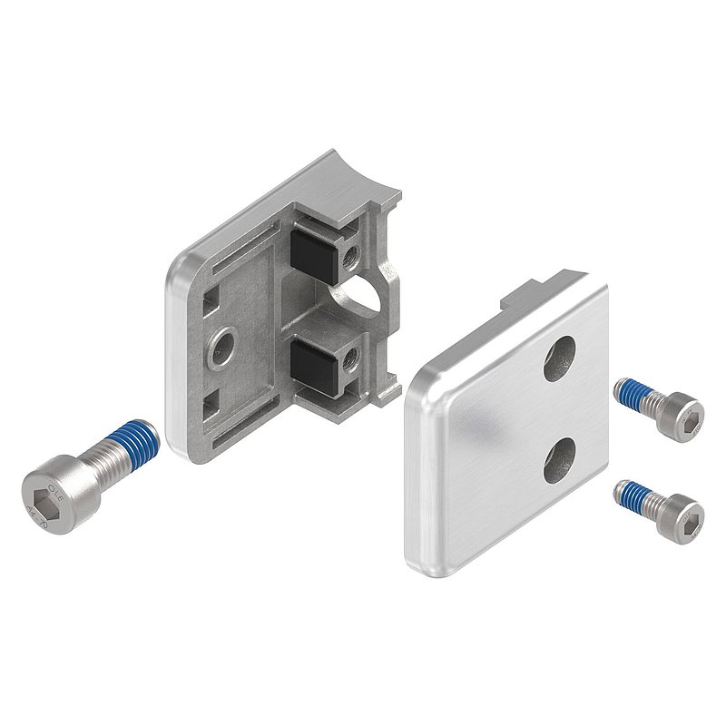 Glass clamp mod. 45, connection: 42.4mm, AISI316