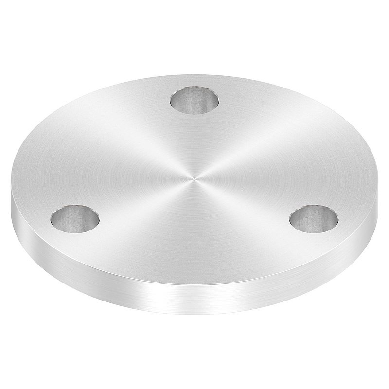 Ankerplatte Ø 100x10mm, mit Rundschliff, V2A