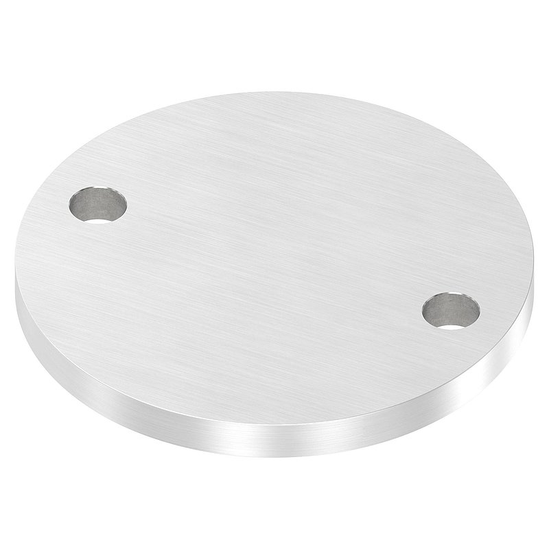 Ankerplatte Ø 120x10mm, mit Längsschliff, V2A