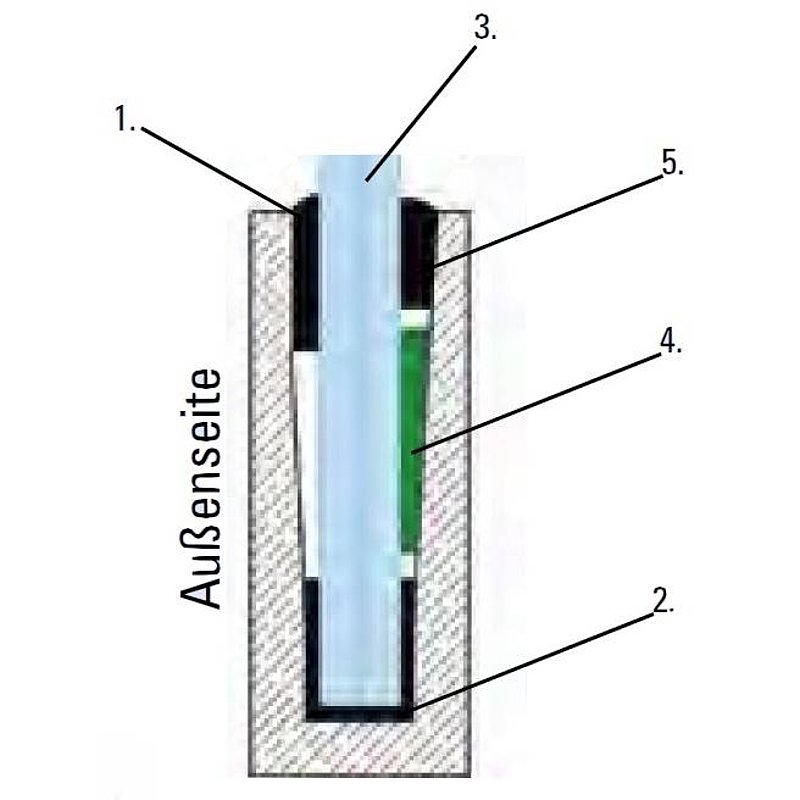 Montageset für 3m Aluprofil für Glas 12,76 - 13,52mm