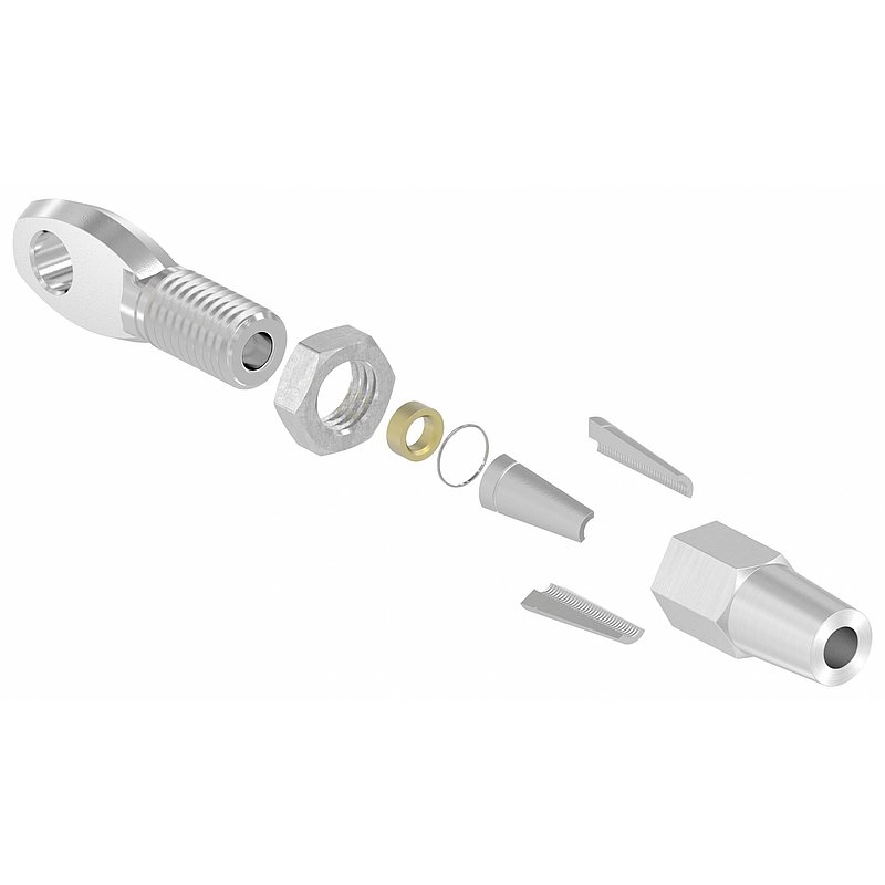 Augenterminal zur Selbstmontage für Seil Ø 4mm, V4A