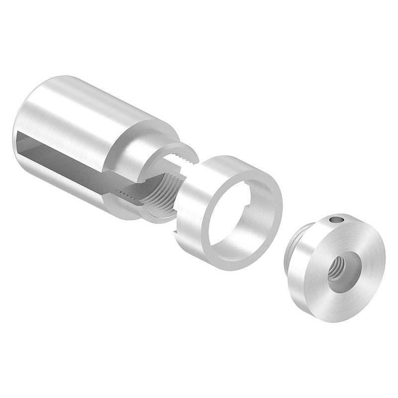 Brenk base holder for flat bars 40x6mm, AISI304