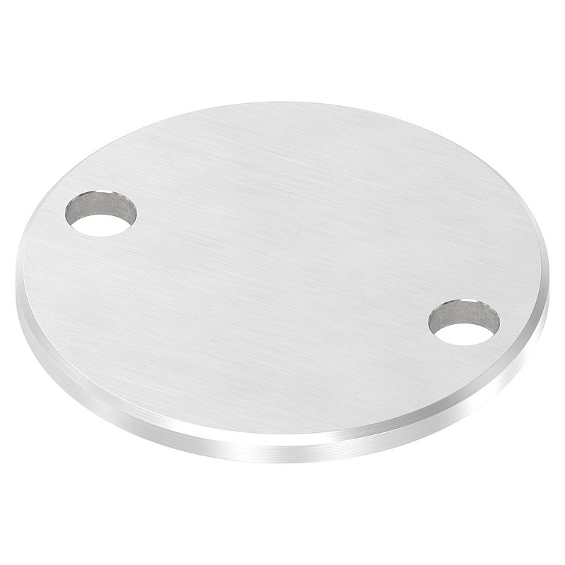 Ankerplatte Ø 100x6mm, mit Längsschliff und Fase, V2A