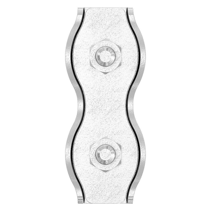 Duplex clamps for rope 5mm, AISI316