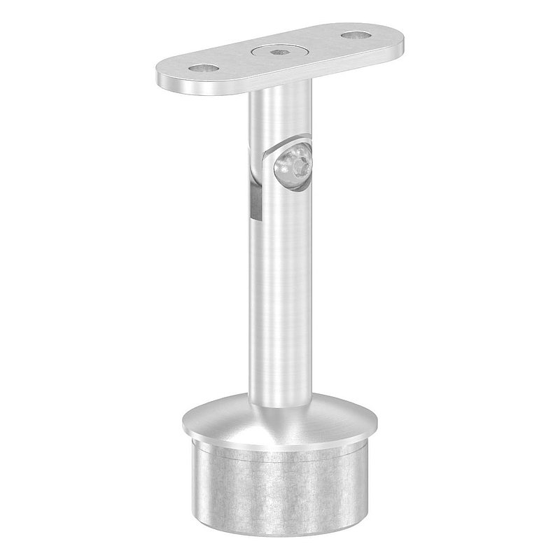 Rohrabschlussstopfen für Rohr 42,4x2,0mm, Handlaufanschlussplatte: flach, V2A