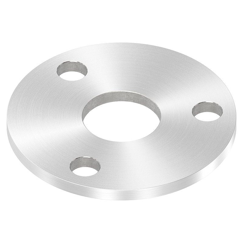 Anchor plate Ø 100x6mm, with round grinding, AISI304