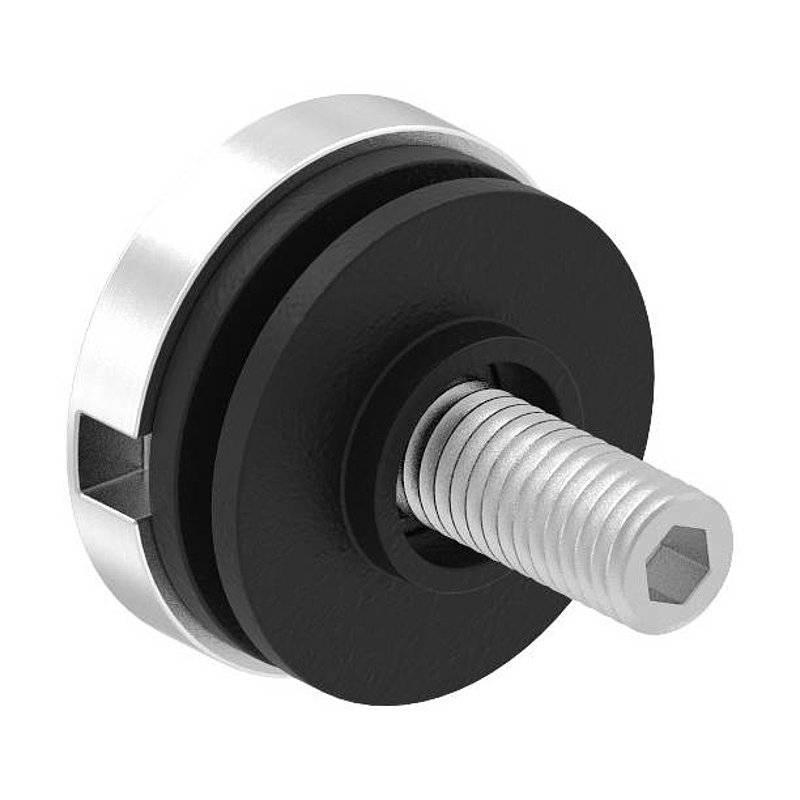 Point de fixation pour verre Ø 30mm, adapté pour les supports Brenk, ALU