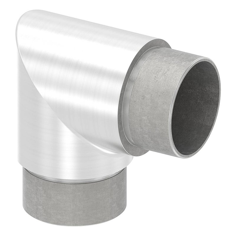 Tube coudé à 90°, court, pour tube 42,4 x 2,5 mm, V2A (1.4301)