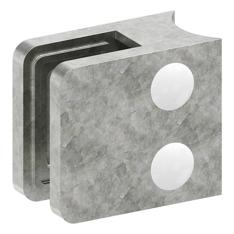 Glasklemme Mod. 11, Anschluss: 33,7mm, Zink roh