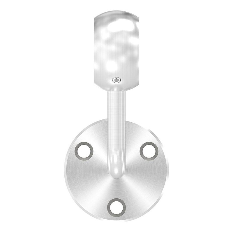 Handlaufhalter mit Kugelring für Rohr 42,4mm (Ronde und Bügel verschweißt), V2A