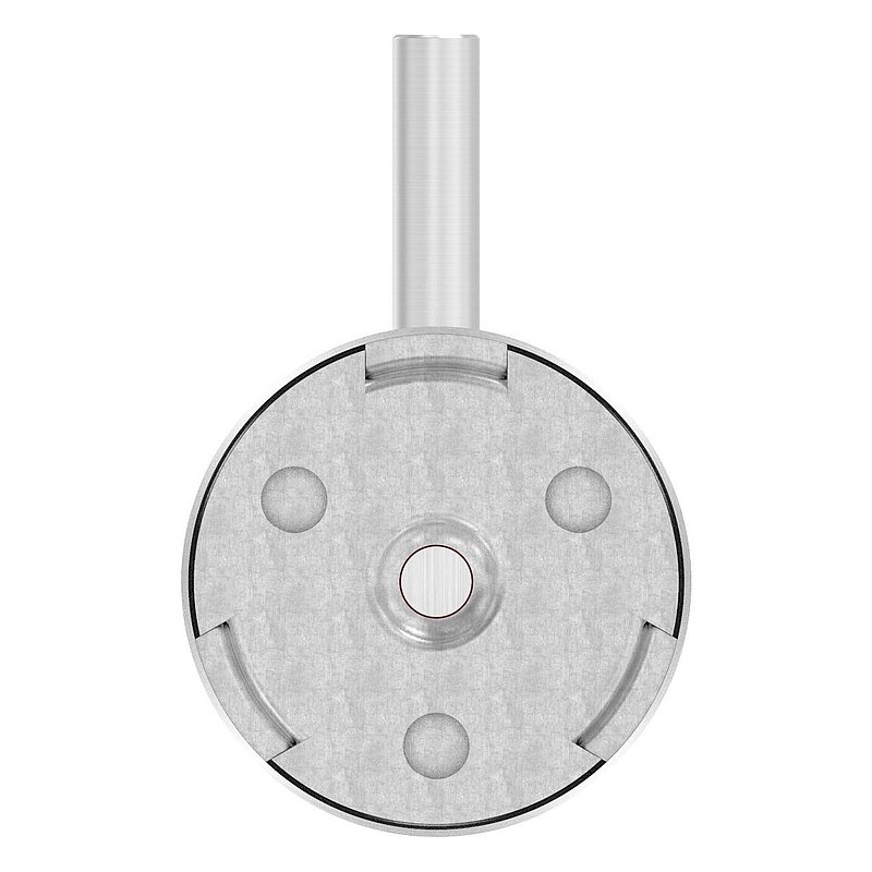Handrail bracket for welding + cover rosette (round plate and bracket welded), AISI304