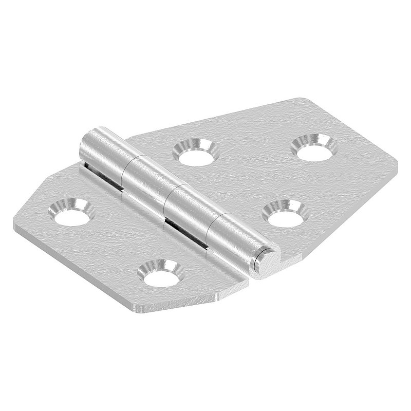 Stainless steel hinge 40x55mm with fixed pin