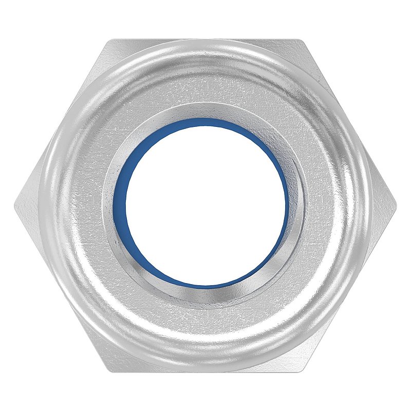 Hexagon nut M10, self-locking, DIN 985, AISI304