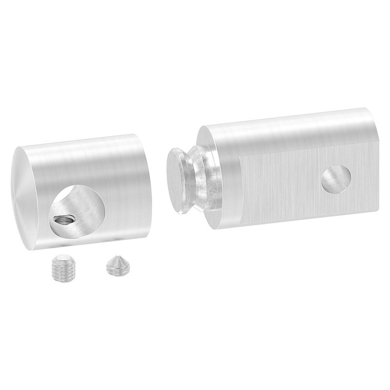 Support de lisse transversale (à monter entre deux fers plats) avec perçage Ø 12,2mm, V2A