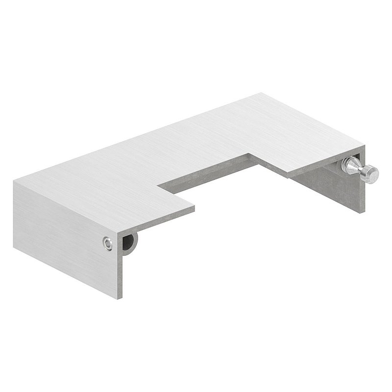 Rosace de recouvrement, 109x109x25mm, carré, en deux parties, V4A