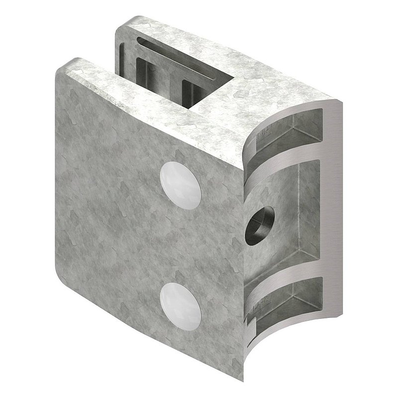 Glasklemme Mod. 35, Anschluss: 48,3mm, Zink roh