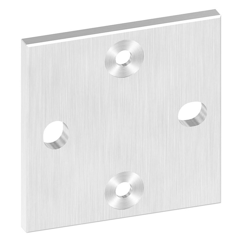 Ankerplatte, 100x100x8mm mit Fase, V2A