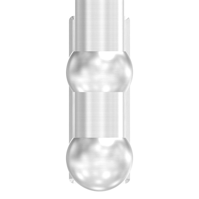 Wall mounting for railing posts 48.3 mm, AISI304