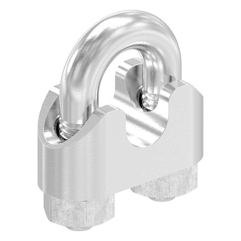 Serre-câble avec étrier pour câble 8mm, V4A