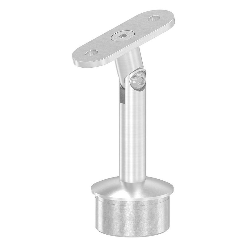 Rohrabschlussstopfen für Rohr 42,4x2,0mm, Handlaufanschlussplatte: flach, V2A