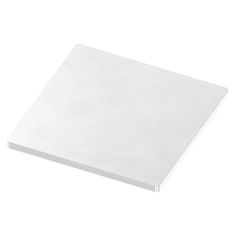 Anchor plate, 80x80x4mm, with longitudinal grinding, AISI304