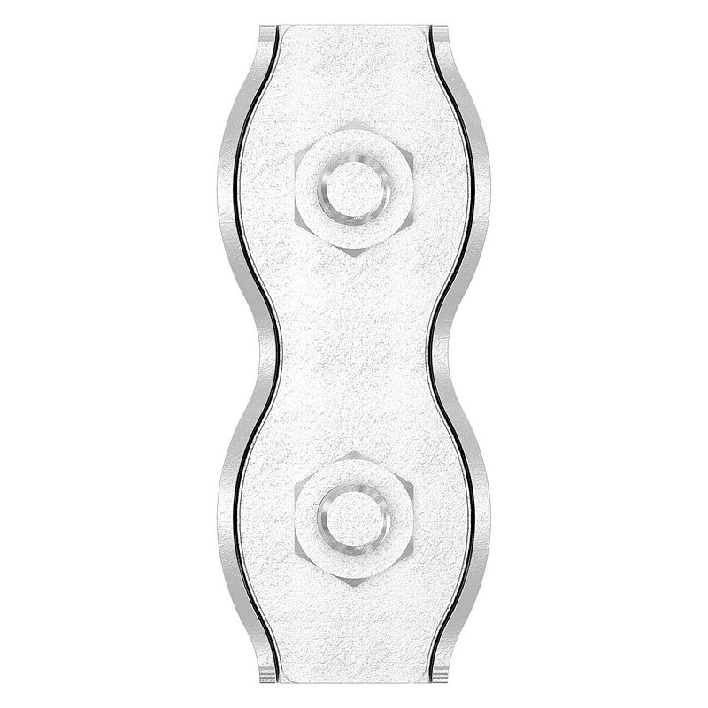 Duplex clamps for rope 8mm, AISI316