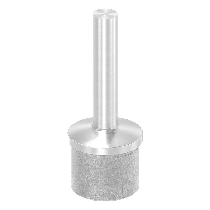 Tube end plug with pin for tube 42.4x2.0mm, AISI304