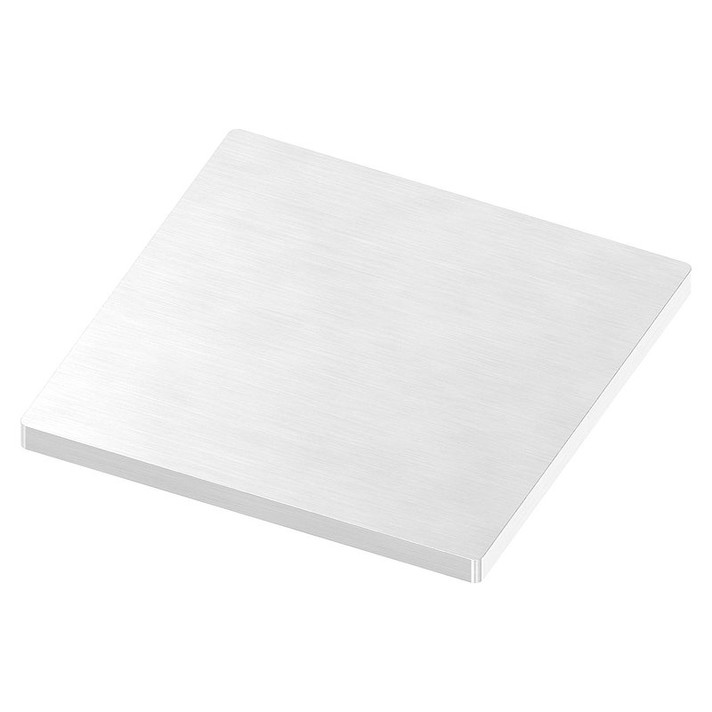 Plaque d'ancrage, 100x100x6mm, avec ponçage longitudinal, V2A