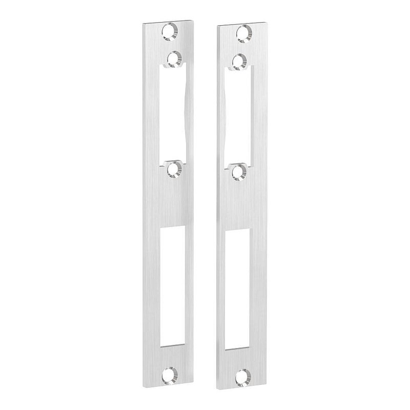 Platine de gâche acier inoxydable 172x26x3,0mm, avec entraxe 72mm, V2A