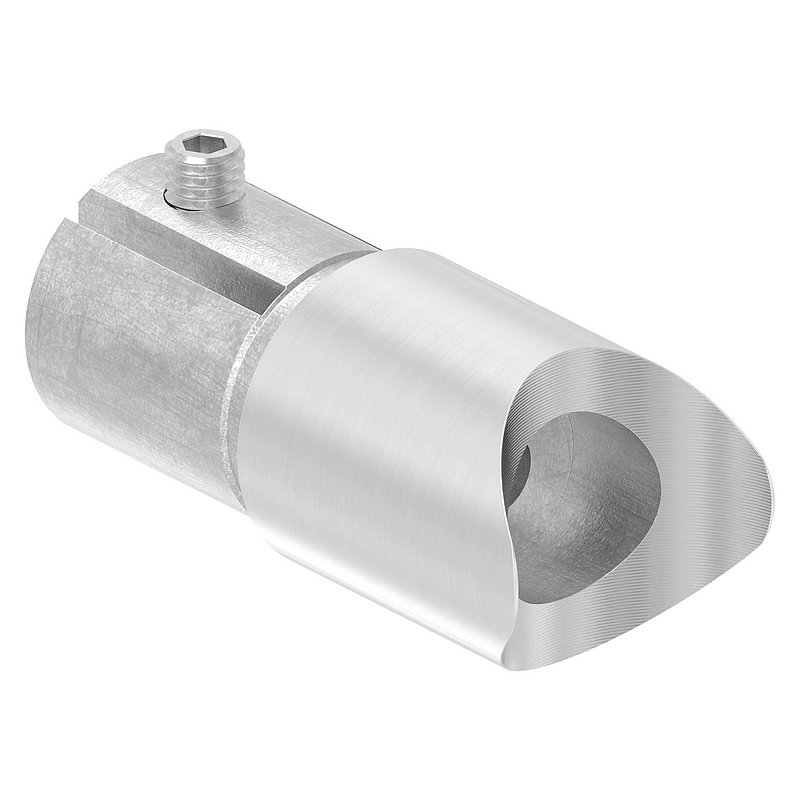 Anschlussstück 90°, Anschluss oben: 33,7mm, V2A