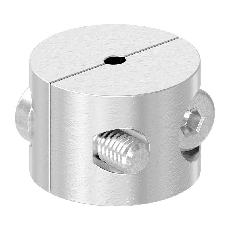 Rundklemme 2-teilig für Seil Ø 2mm, V4A