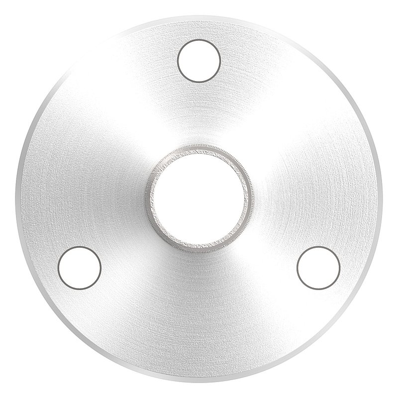 Wand- und Bodenanker mit Rändelung, für Rohr 33,7x2,0mm, V2A